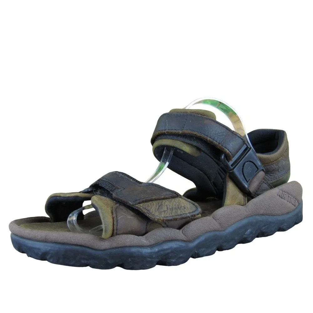 Clarks Men Air Trek Active‎ Air Ankle Strap Brown Leather Sz 11 Gently Used 2025